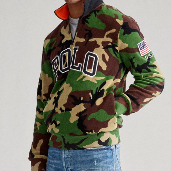 polo camo fleece